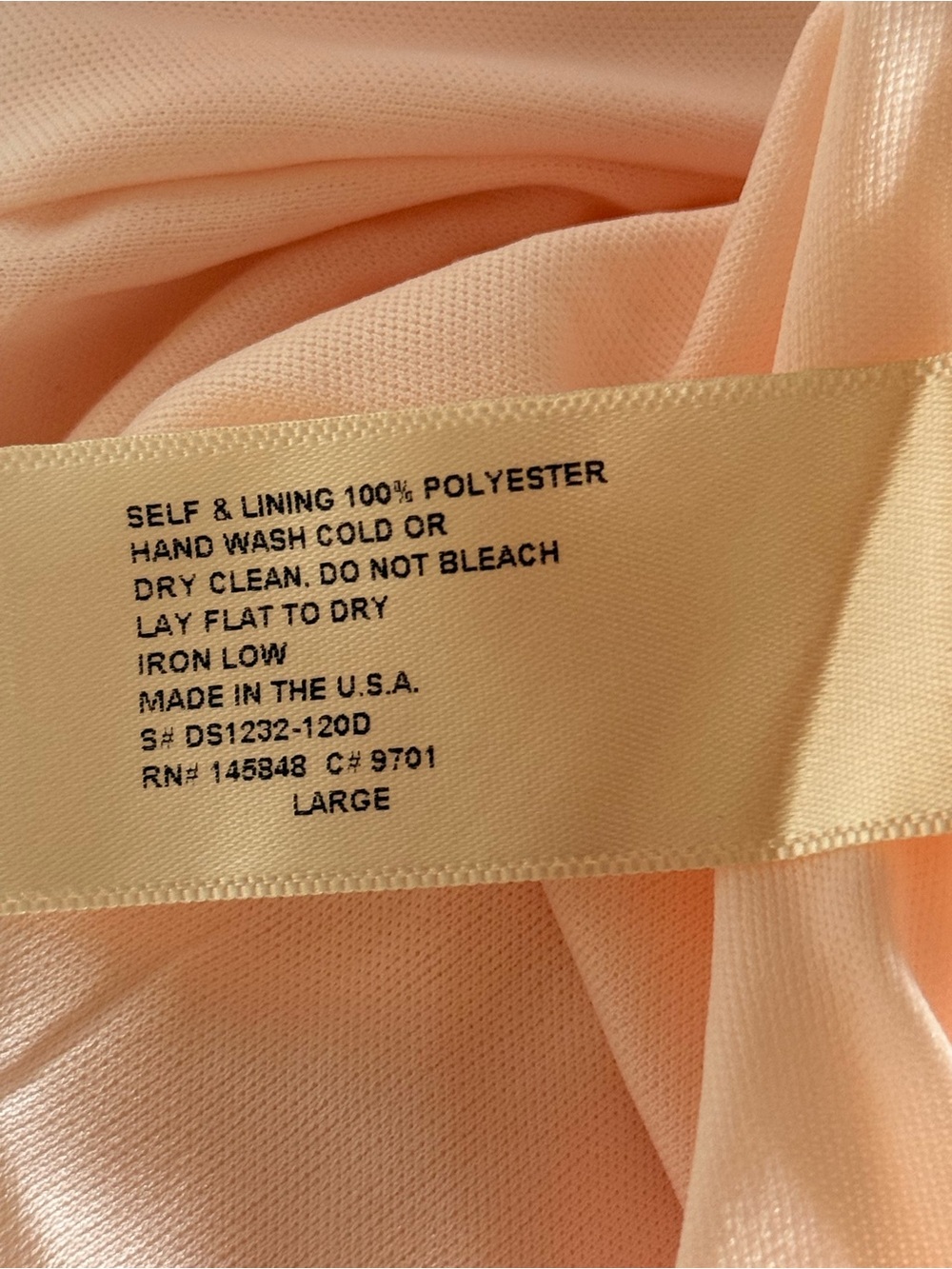 Everly Pleated Halter Maxi Dress in Blush and Sage size large - Picture 9 of 9
